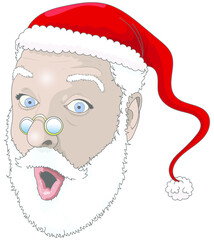 Père Noël : visage et émotions