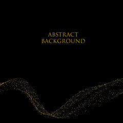 gold glitter wave abstract background, gold sparkles on white background, vip design template. eps 10