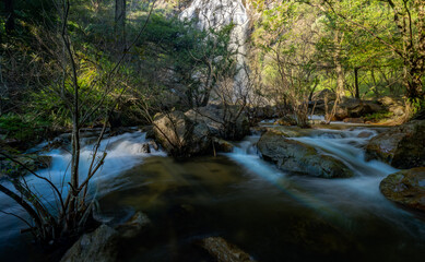 Khlong Lan Waterfall, Beautiful waterfalls in Klong Lan national park of Thailand. Khlong Lan Waterfall, Kamphaeng Phet Province Of Thailand.


