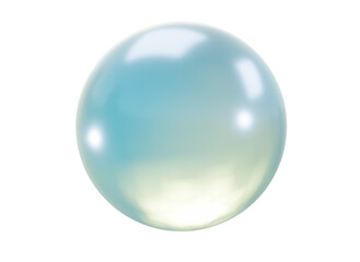 Blue sphere 3D, glossy and shiny isolated ball, render illustration icon.