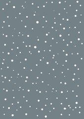 Background and round white flakes of snow