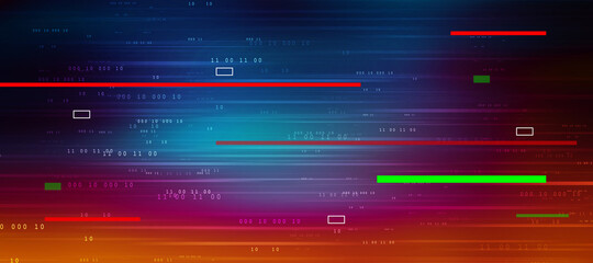 Fototapeta premium 2d illustration Abstract futuristic electronic circuit technology background