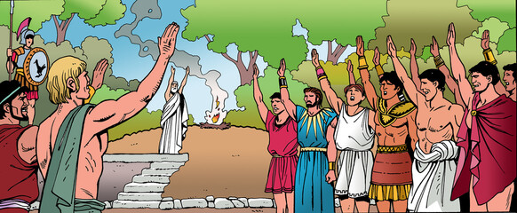 Ancient Greece - Olympia Athletes swear to Zeus