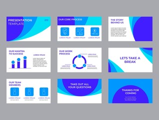 Company Investment Presentation, Pitch deck Vector Template