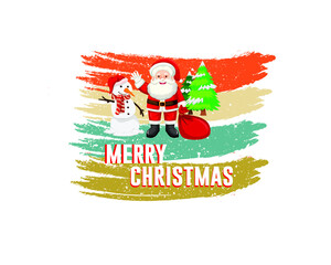 santa claus with christmas tree