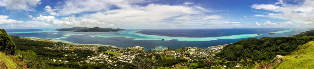 Foto op Canvas polynesian island panorama reef lagoon raiatea tahaa © Blogtrip