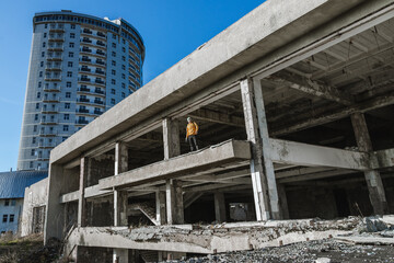 The stalker and The ruins of concert hall 
