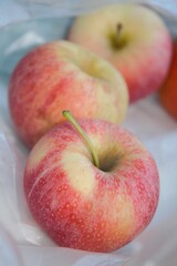  apple halves isolated on background