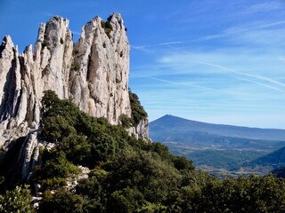 white rocks against blue sky