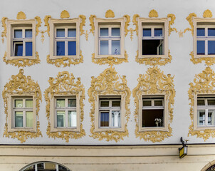 ornamented windows in Straubing
