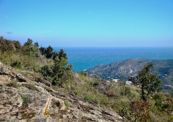 view of the sea from the mountain