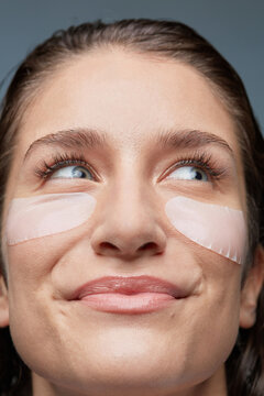 Closeup Beauty Portrait Under eye Bag