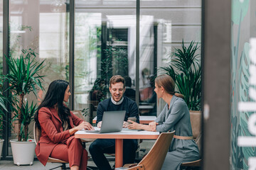 Group of Young Businesspeople Working Together