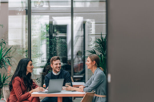 Group of Young Businesspeople Working Together