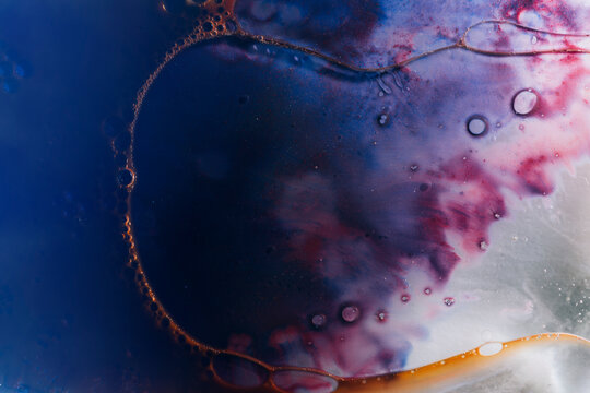 Purple and blue background under microscope