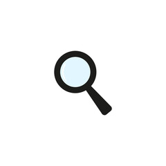 Search icon vector. Found find concept. Magnifying glass Sign isolated on white background. Flat design style for web, website, mobile app
