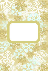 christmas card with snowflakes