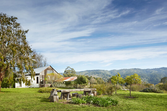 Rustic farmhouse in Bolinas, California
