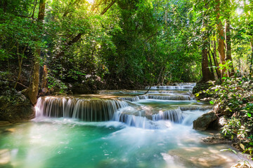 Erawan Waterfall in National Park, Thailand