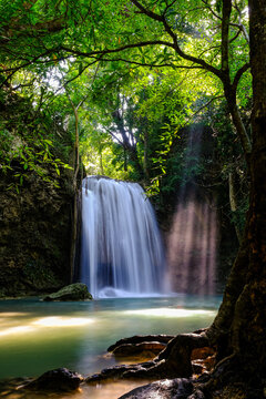 Erawan Waterfall in National Park, Thailand © subinpumsom