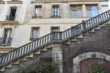 Fototapeta na wymiar Escaliers à Paris, France