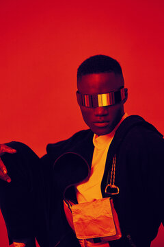 Modern fashion - futuristic sunglasses