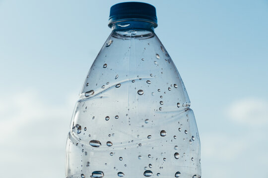Abstract Shot Of Bubbles In Water Bottle