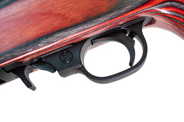 Trigger, safety and magazine release on a rifle
