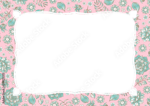 レトロな花柄 結婚式招待状 サロンメニューの背景素材 ローズピンク Abstract Poster Abstra Aoirokaeru