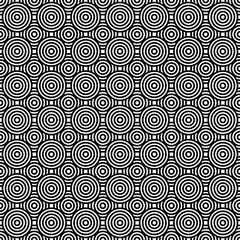 Black and white circle pattern for background. Geometric shapes.