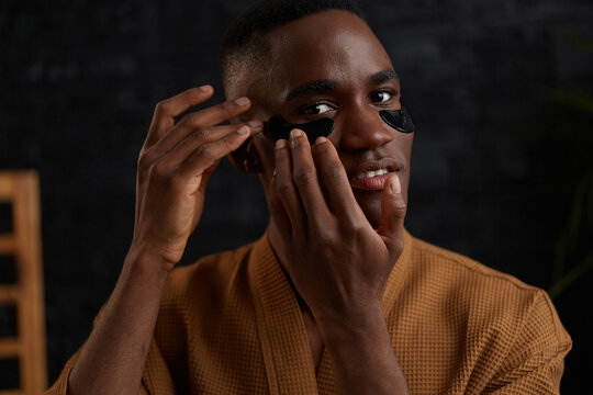 Man at home morning routine