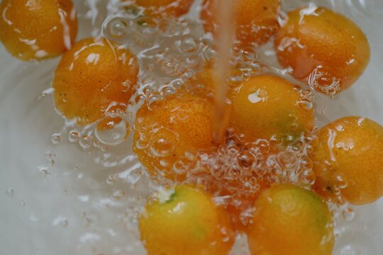 Clean the vegetable and fruit materials to be used for making meals