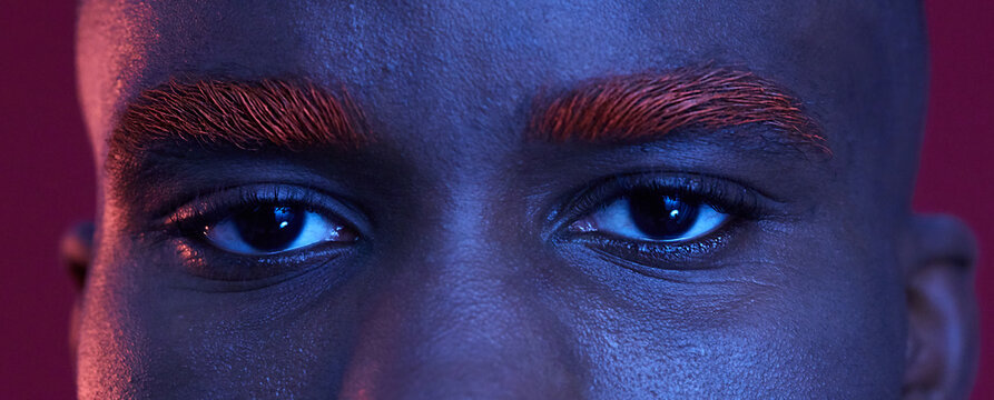 Eyebrow makeup closeup