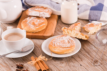 Sweet pastry swirls.