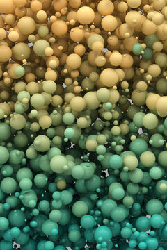 Abstract 3d illustration of particle color gradients.