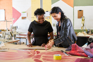 Woman clothing designers working together