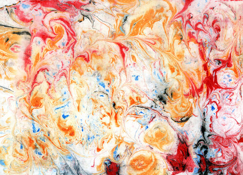 Scribble of color ink on paper