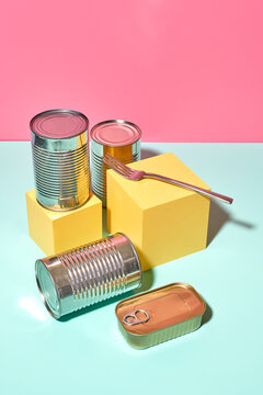 Colorful Non-Perishable Canned Goods