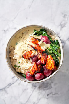 Hearty Creamy And Savory Vegan Oatmeal