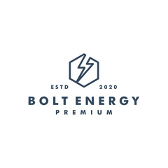 Lightning bolt power logo icon symbol sign vector design