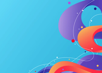 colorful background with wave theme