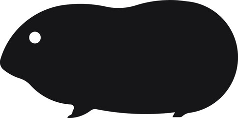 Guinea pig icons and silhouettes vector Illustration