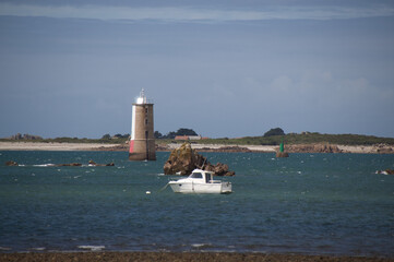 lighthouse on the coast of island