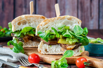 Beef brisket sandwich