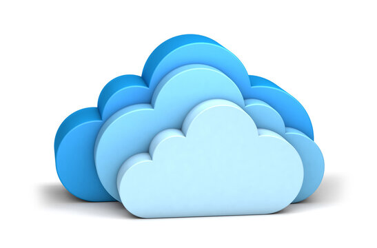 Cloud storage.  isolated on white background. 3d render