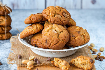 Peanut butter chocolate chip cookies