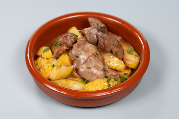 oven baked meat with potatoes
