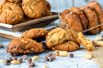 Peanut butter chocolate chip cookies
