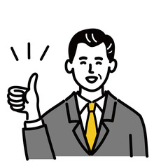 男性　ミドルエイジ 　ベクター ポップ　いいね
