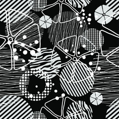 black and white seamless pattern	